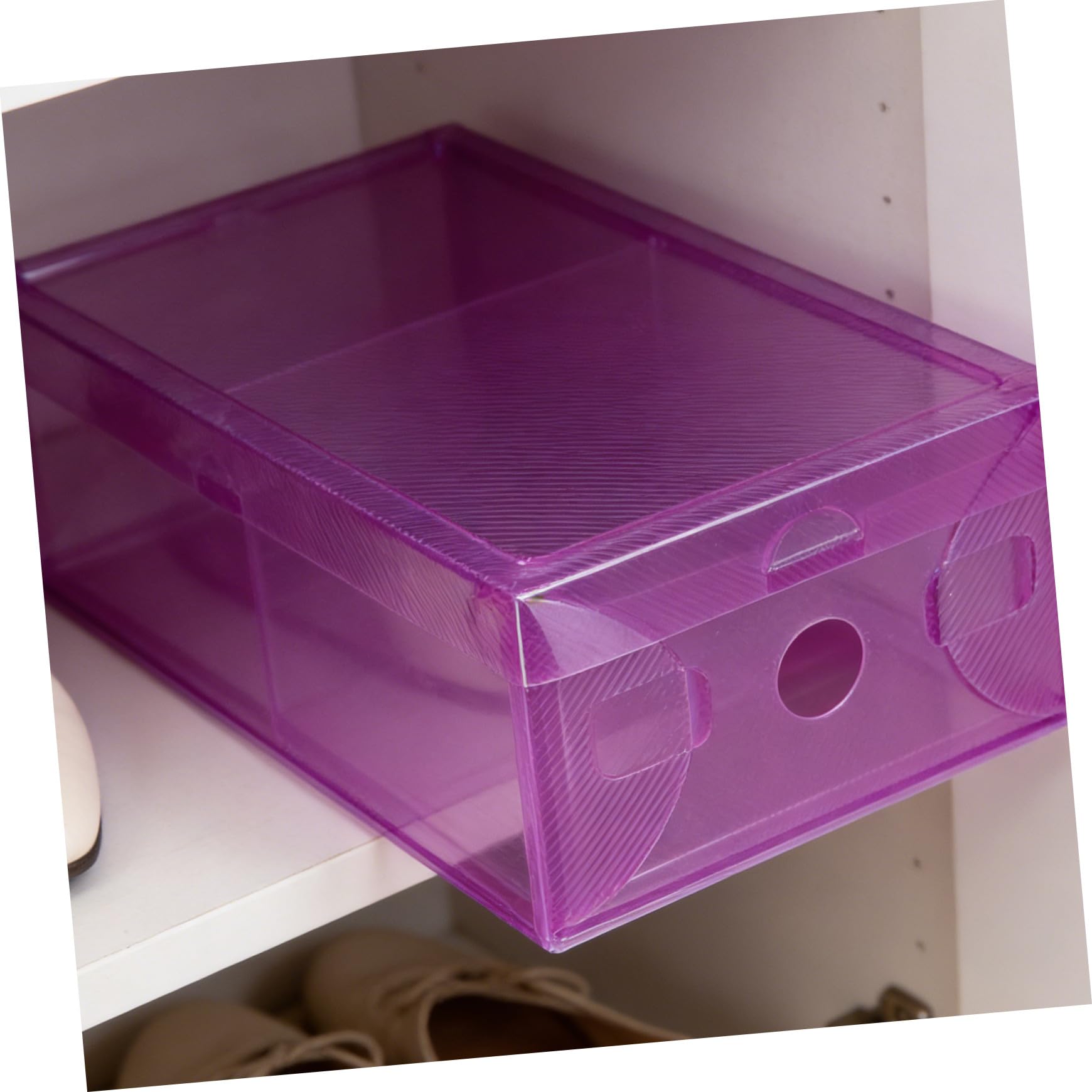 Toyvian 7 StüCk Stapelbare Transparente Schuhboxen Mit Klappdeckel Faltbare Aufbewahrungsboxen Aus Robustem Pp FüR Ordnung Und Platzsparende Schuhaufbewahrung Im Haushalt