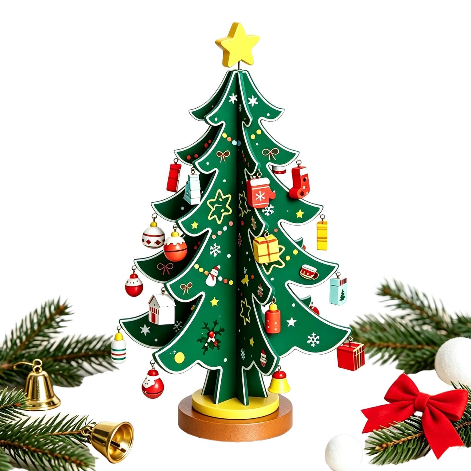 Weihnachtsbaum-Countdown, 24-Tage-Kalender, Tischdekoration, Countdown | Feiertags-Desktop-Weihnachtsbaum für Kinder und Erwachsene, Sammler, Zuhause, Büro, Wohnung, Klassenzimmer, Party