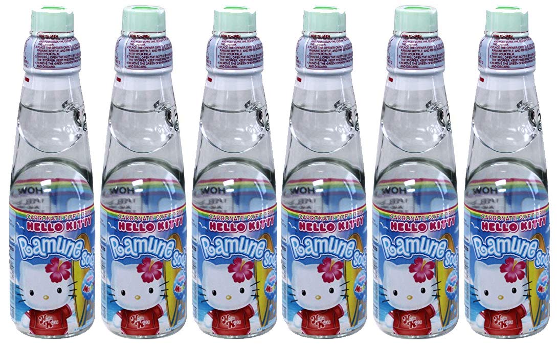 Hata Hello Kitty Ramune Soda 6.6 oz (6 Bottles)