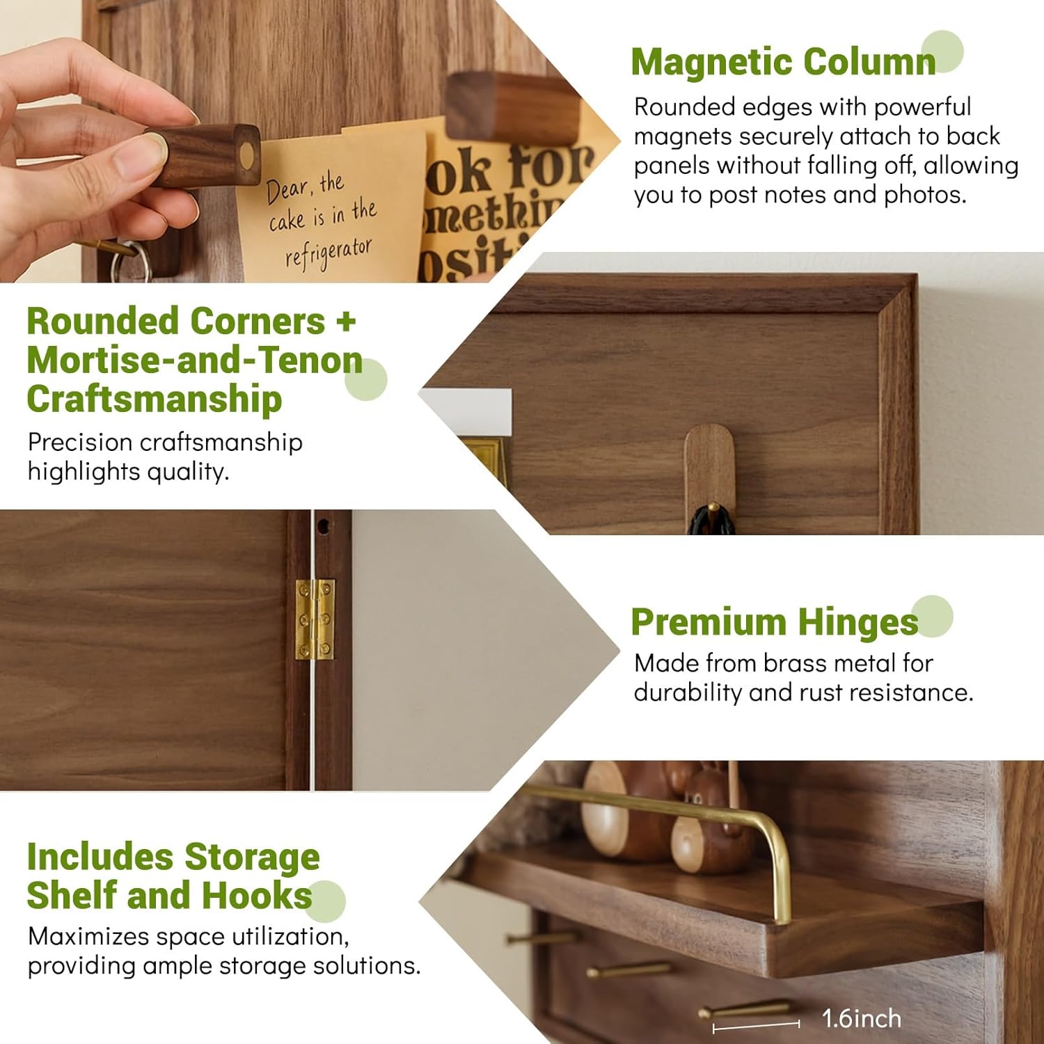 Electrical Panel Cover Decorative Wall Mounted Breaker Box Cover Wood Hidden Meter Box with Shelf Hooks Fuse Boxs Covers Cabinet Brown Flip Up Meter Switchs Boxs for Home(Vertical Layout,24x20)