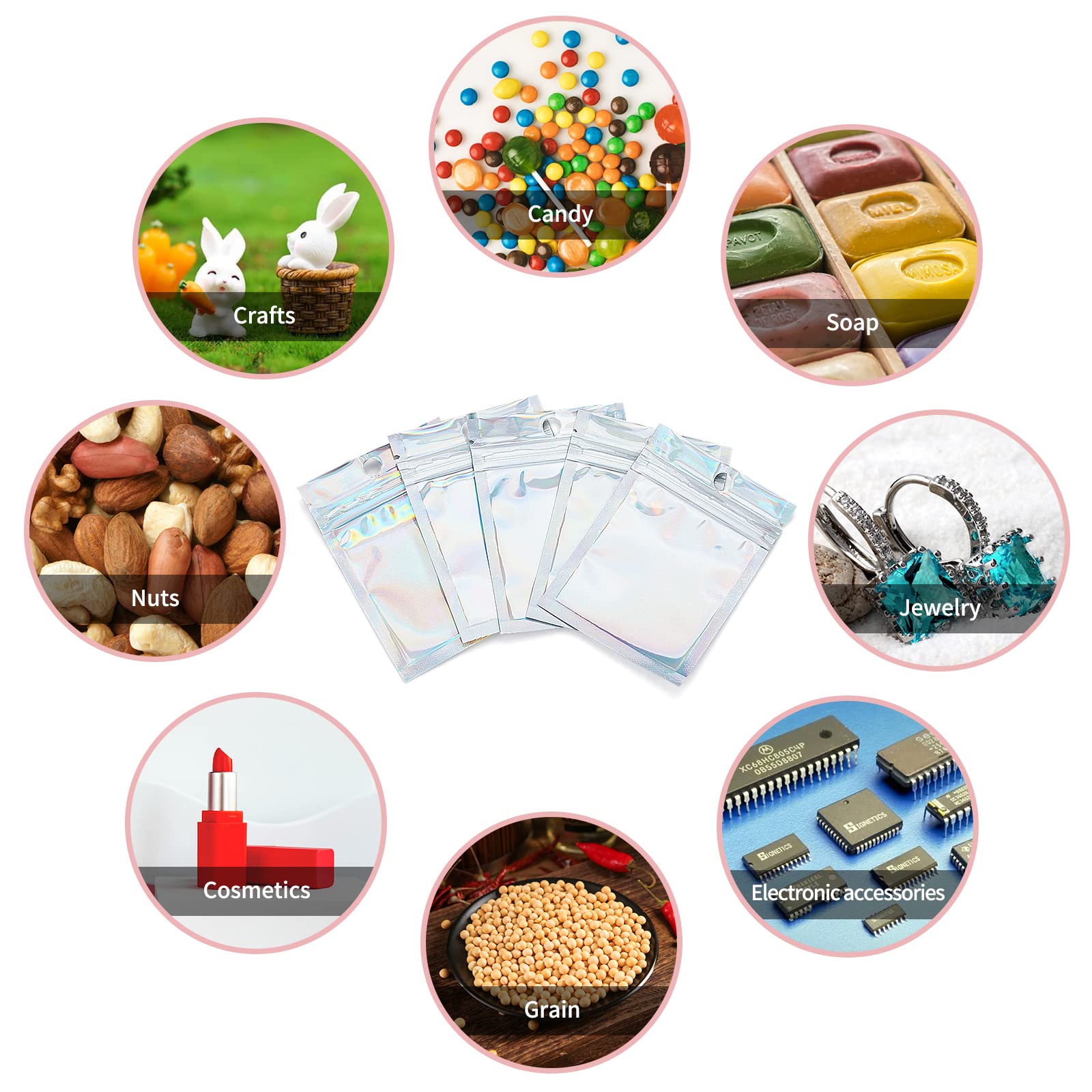Confezione 100 Sacchetti In Mylar Sacchetti Erba 3 5g