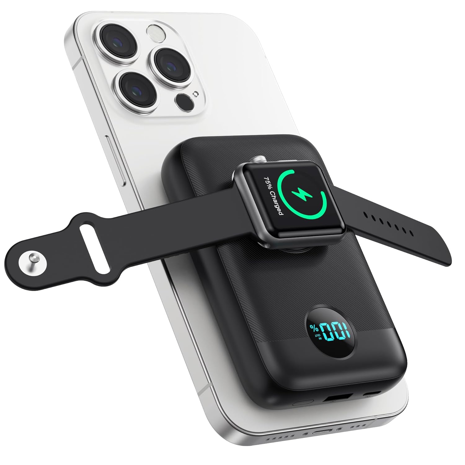 Magnetic Portable Charger for iPhone Apple Watch 10800mAh 25W PD QC4 0 Fast Charging USB C Power Bank