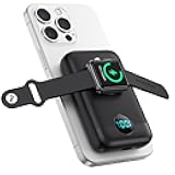 Magnetic Portable Charger for iPhone & Apple Watch,10800mAh 25W PD QC4.0 Fast Charging USB C Power Bank,4 Output Dual-Side Magnet Travel Essentials Battery Pack for iPhone 17/Air/16/15/14/13/12 Series