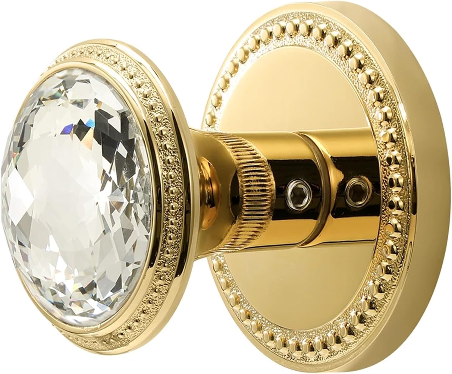 Black Gold Crystal and Brushed Gold Door Lock 1Pcs(77-PVD)