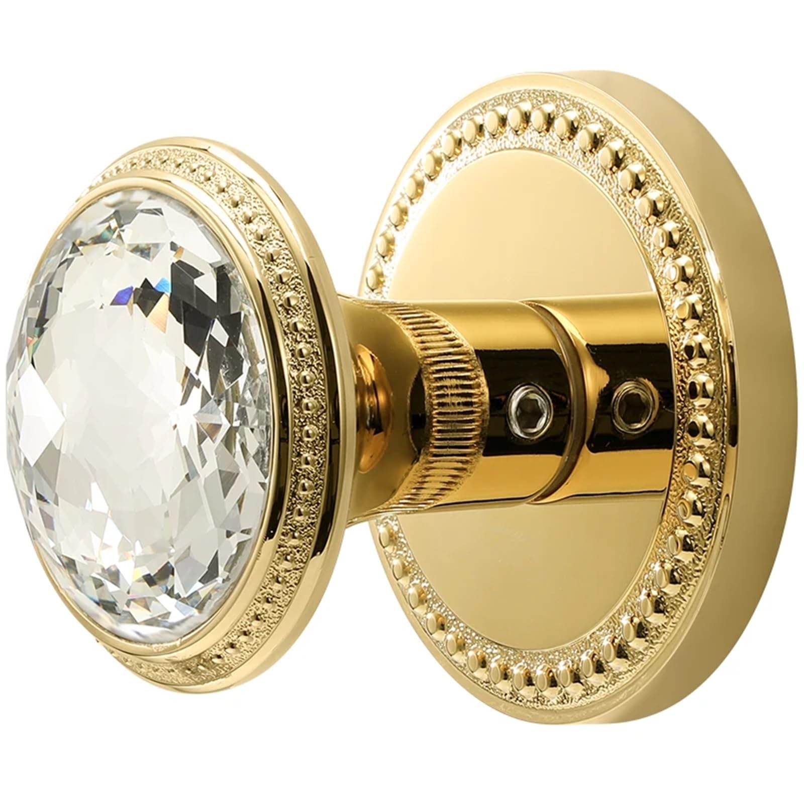 Sxolcoufoh 77-Pvd Black Gold Crystal And Brushed Gold Door Lock 1Pcs(77-Pvd)