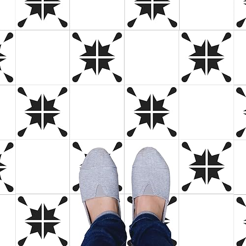 Vista 63 de Paquete de 4 plantillas de azulejos (4 x 4 pulgadas), patrón mexicano, plantillas reutilizables para pintar suelos/paredes/muebles, se adapta a