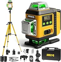 ABQOQ 4x360° Green Laser Level Self-Leveling with Tripod - 16 Line 4D Laser for Picture Hanging, Flooring, Construction