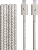 Beats USB-C to USB-C Woven Cable Fast Charging Durable/Tangle-Free Compatible Charger for Apple & Android Devices (1.5 m, 5 ft) - Surge Stone