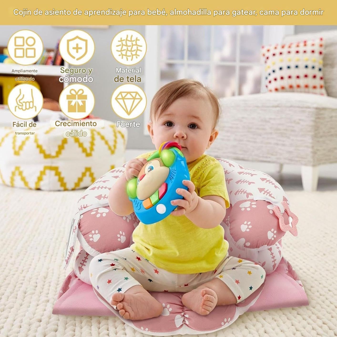 Alfombra De Juego Infantil Tummy Time Con Almohada Juego de Aprendizaje