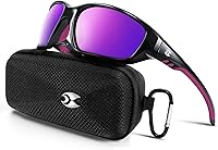 Vista 7 de Suoso Gafas de sol polarizadas deportivas para hombres: gafas de sol UV400 para mujeres, protección envolvente para pesca, conducción, TR90