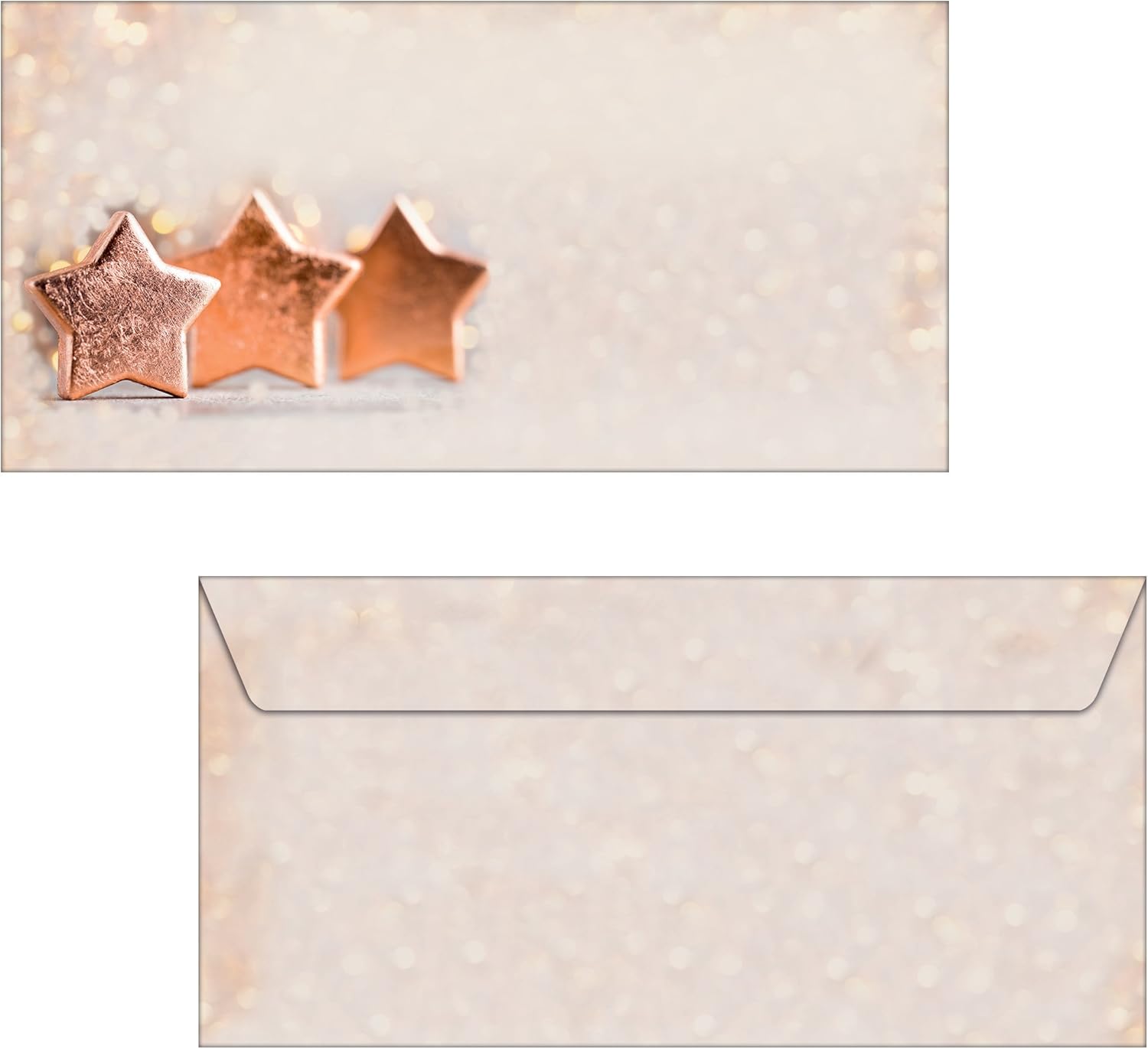 SIGEL DU137 Christmas Envelopes "Copper Glance", Dl, Without Window, 90 GSM, 50 Pcs.