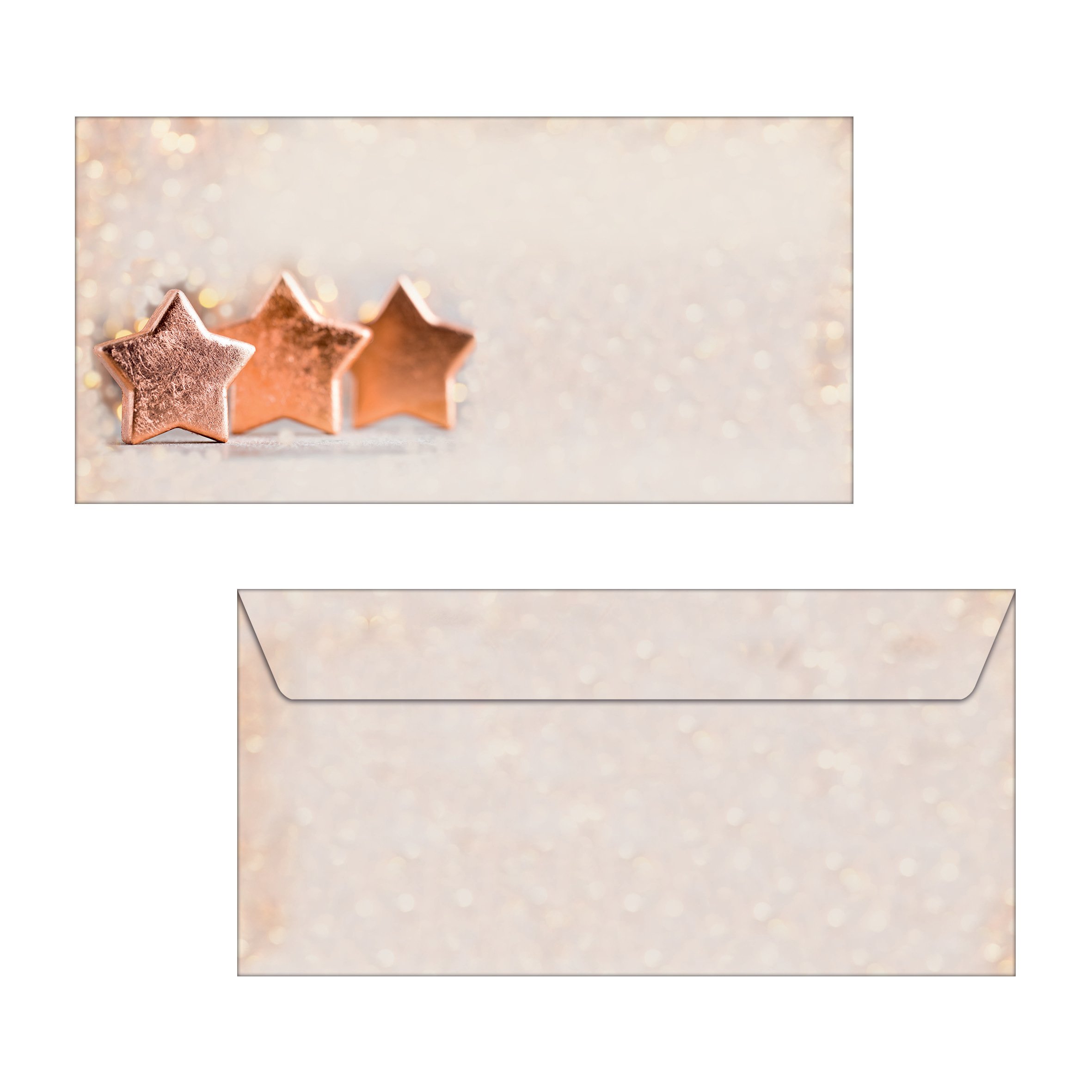 SIGEL DU137 Christmas envelopes "Copper Glance", DL, without window, 90 gsm, 50 Pieces