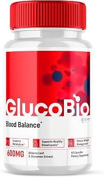 Glucobio Capsules, Official Gluco Bio Advanced Health Support with All Natural Ingredients, Extra Strength Glucobio Glycogen Supplement Premium Wellness Support for Men and Women 60 Capsules