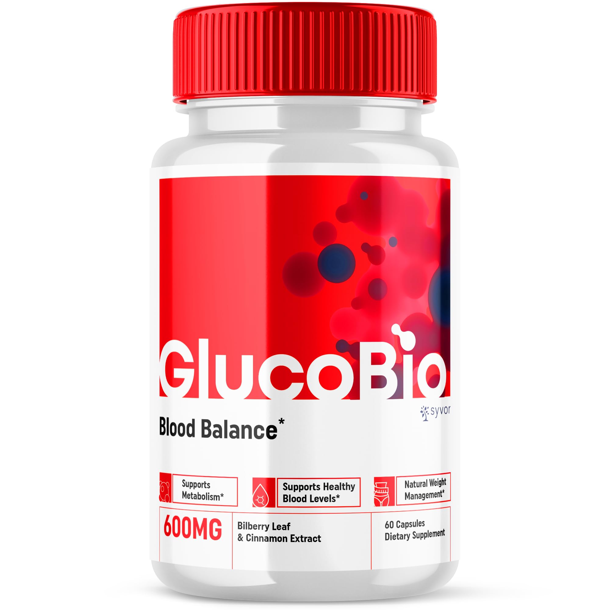 Glucobio Capsules, Gluco Bio Advanced Blood Support Formula Pills, Glucobio Extra Strength Blood Supplement, Glucobio Natural Blood Glycogen Support, Gluco Bio Blood Capsules Reviews (60 Capsules)