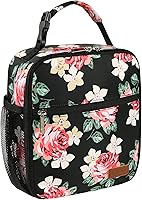 Vista 8 de Femuar Lonchera para hombres, mujeres y adultos, pequeña bolsa de almuerzo para oficina, trabajo, picnic, lonchera portátil reutilizable, color azul