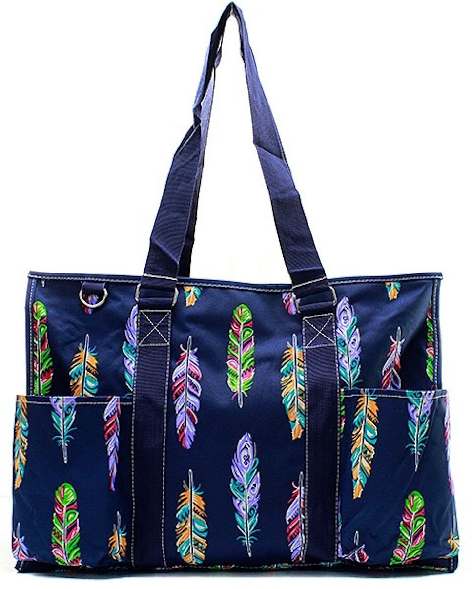 N. Gil Large Utility Tote Bag – 18-Inch Organizer With Multiple Pockets, Water-Resistant & Collapsible