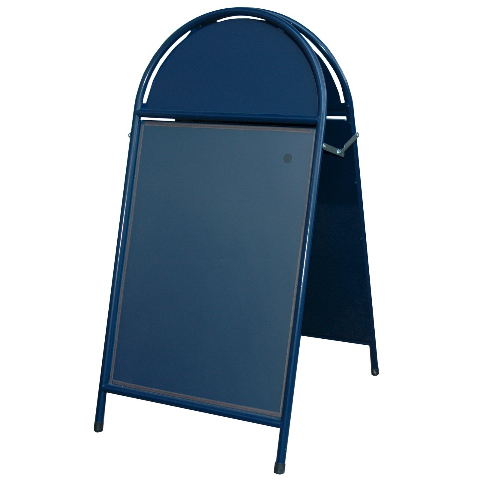 Aufsteller 50x70 mit rundem Logoteil, Straßenständer, Kundenstopper, Gehwegstopper, blau