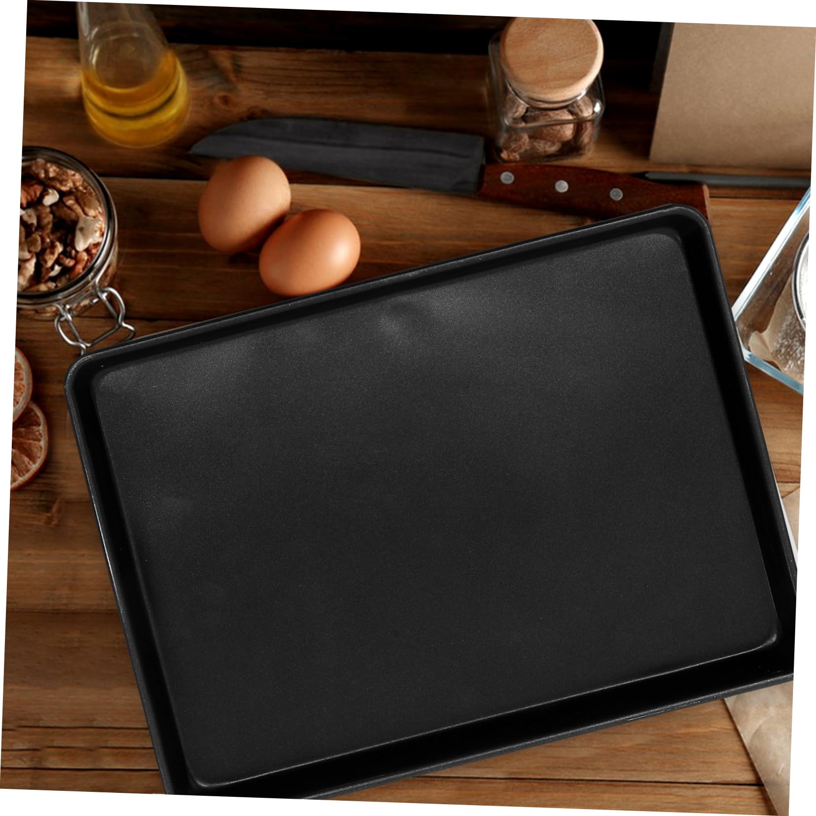 LABRIMP Bandeja de Hornear de Aleación de Aluminio Resistente y Duradera Superficie Lisa Fácil de Limpiar Bandeja Rectangular para Repostería Pan Galletas y Verduras Conductividad Térmica