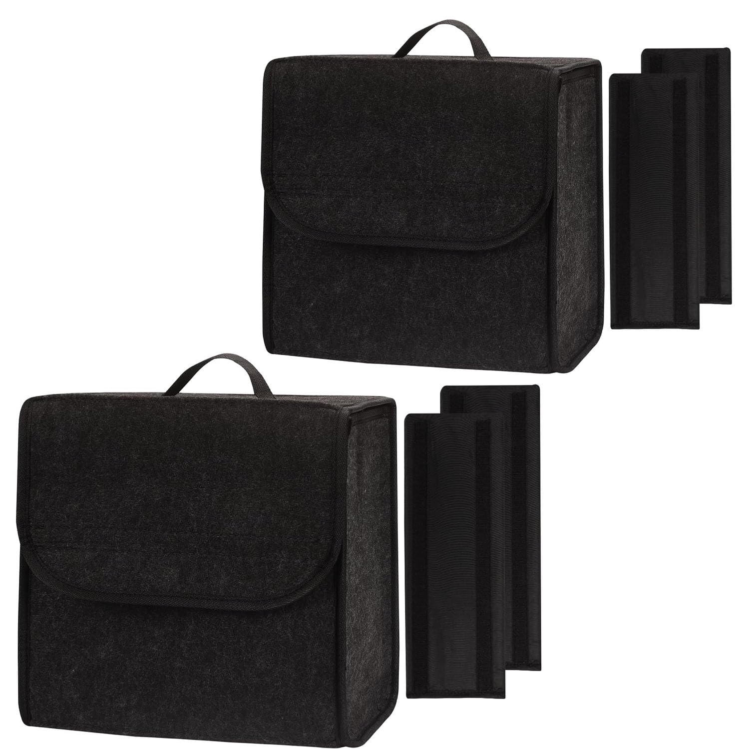 Einesin Auto Organizer Toolbag, Kofferraum Organizer aus Filz mit Klett Fixierung, Auto Zubehör für Werkzeug & Autopflege, Auto Organizer Kofferraum, Kofferraumtasche