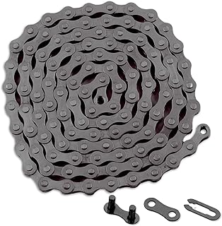 Single Speed Bike Chain，Bicycle Chain 1/2" x1/8" 114 Links,BMX Chain BMX Bike Chain Lowrider Bike Parts Chain Replacement for Road Mountain Bike/BMX/MTB