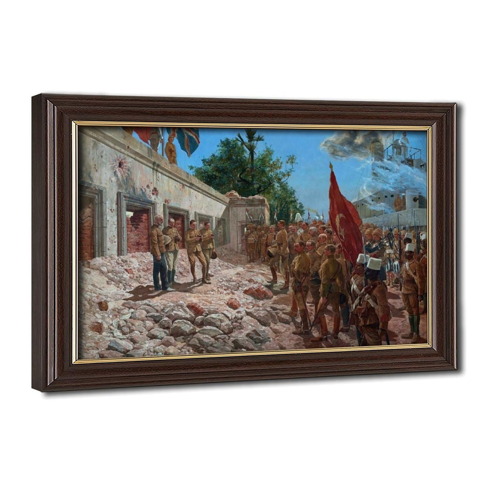 WCYB The Memorial Service for General Gordon, 4 September 1898 by Richard Caton Woodville Prints Posters Canvas Deco Paintings Wall Art For Office Hangable