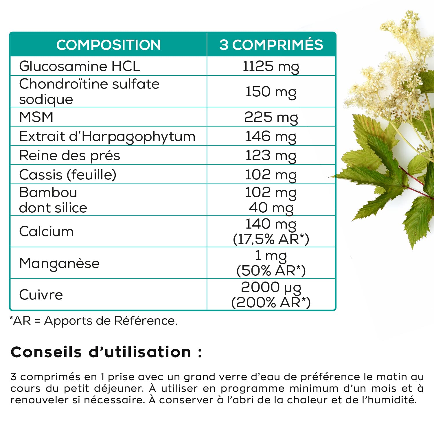 GRANIONS Chondrostéo+ Articulations - 2x180 Comprimés - Glucosamine, Chondroïtine, Msm, Harpagophytum, Bambou [Silicium] Triple Action :Mobilité & Souplesse Articulaire Capital Osseux - Made In France