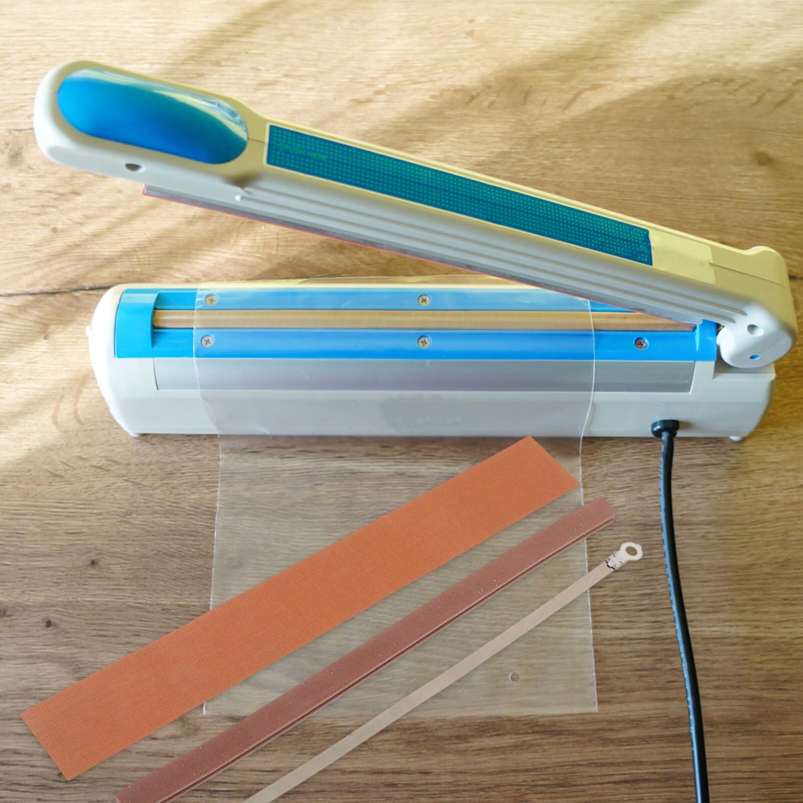 Luxshiny 1 Set Impulse Sealer Replacement Parts Heat Seal Strips Replacement Element Grip Impulse Sealer Heating Element Service Spare Repair Kit