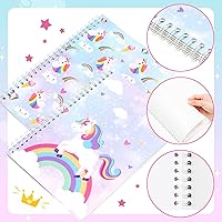 Vista 4 de 2 calcomanías de caballo mágico, álbum de colección de libros con espátula de plástico, reutilizables, organizador de calcomanías de almacenamiento