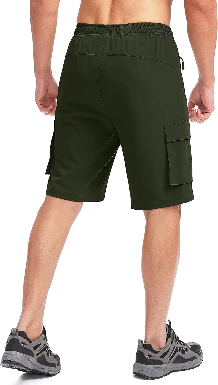 Bikewa Men's Mountain Bike Shorts 3D Padded Loose-fit Biking Riding Cycling Bicycle Biker Shorts Zipper Pockets - Image 3