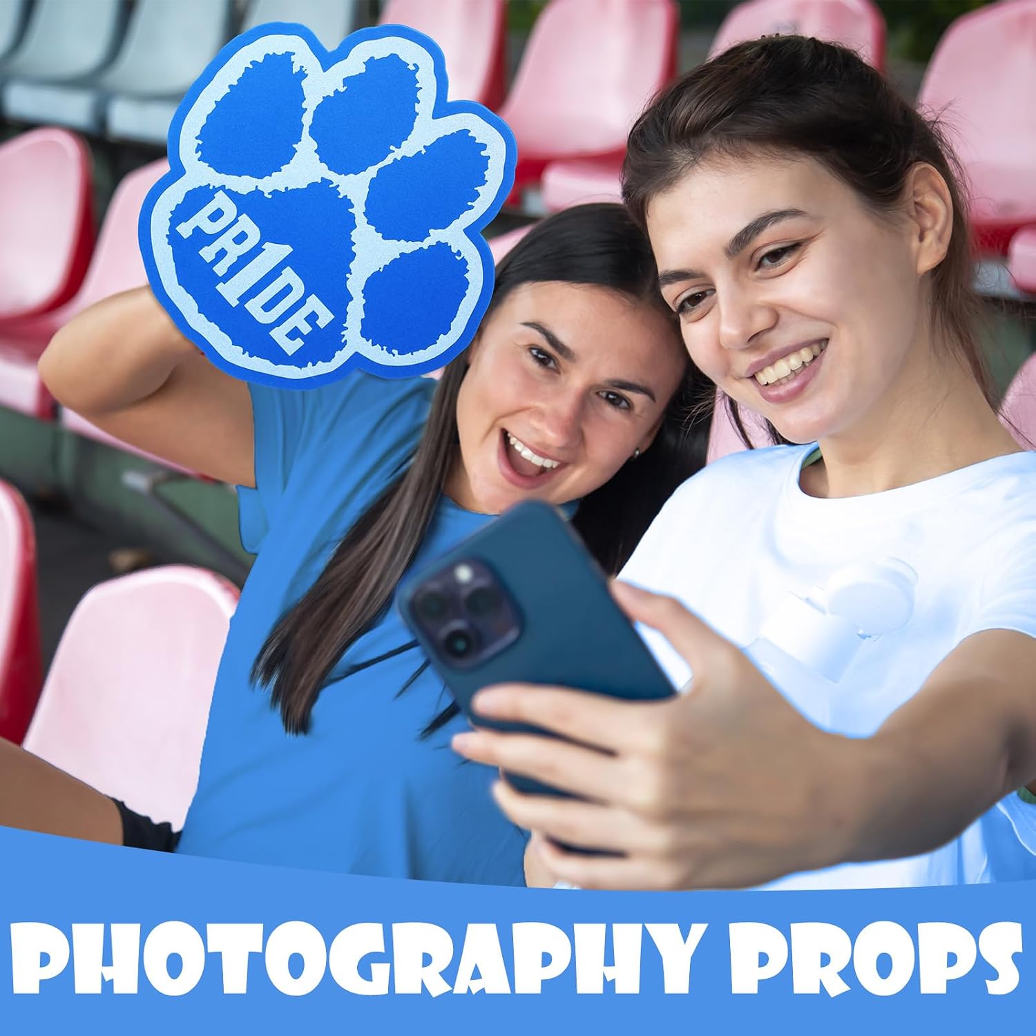 Jecery 6 Pcs Foam Pride Paw 12 Inch Mitts Print Pride Paw Foam Finger for Various Kinds of Sports Themed Party Supplies for Baseball Hockey Football Basketball Events Schools Team Gifts