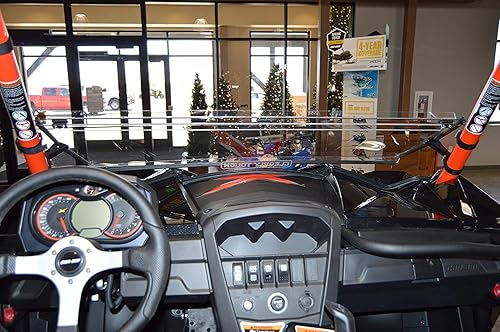 Miniatura 3 de Parabrisas UTV resistente a rayones LEXAN Can Am Maverick claro polarizado, Completo, Transparente