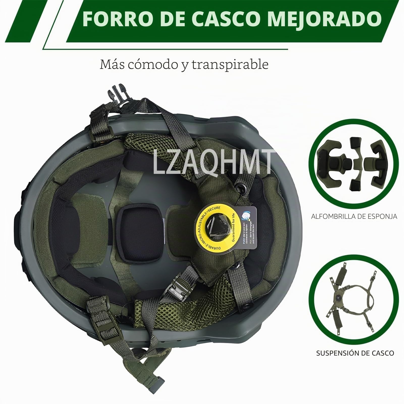 Casco Táctico Airsoft 4 en 1 con Ajuste Rápido por Dial | Kit de Casco con Auriculares, Funda y Bolsa de Contrapeso para Paintball, Cosplay y Equipamiento Militar