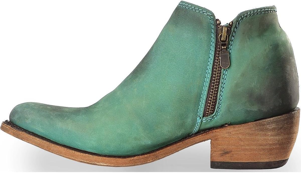 LIBERTY BLACK Women's Vegas Turquesa Double Zip Booties Round Toe