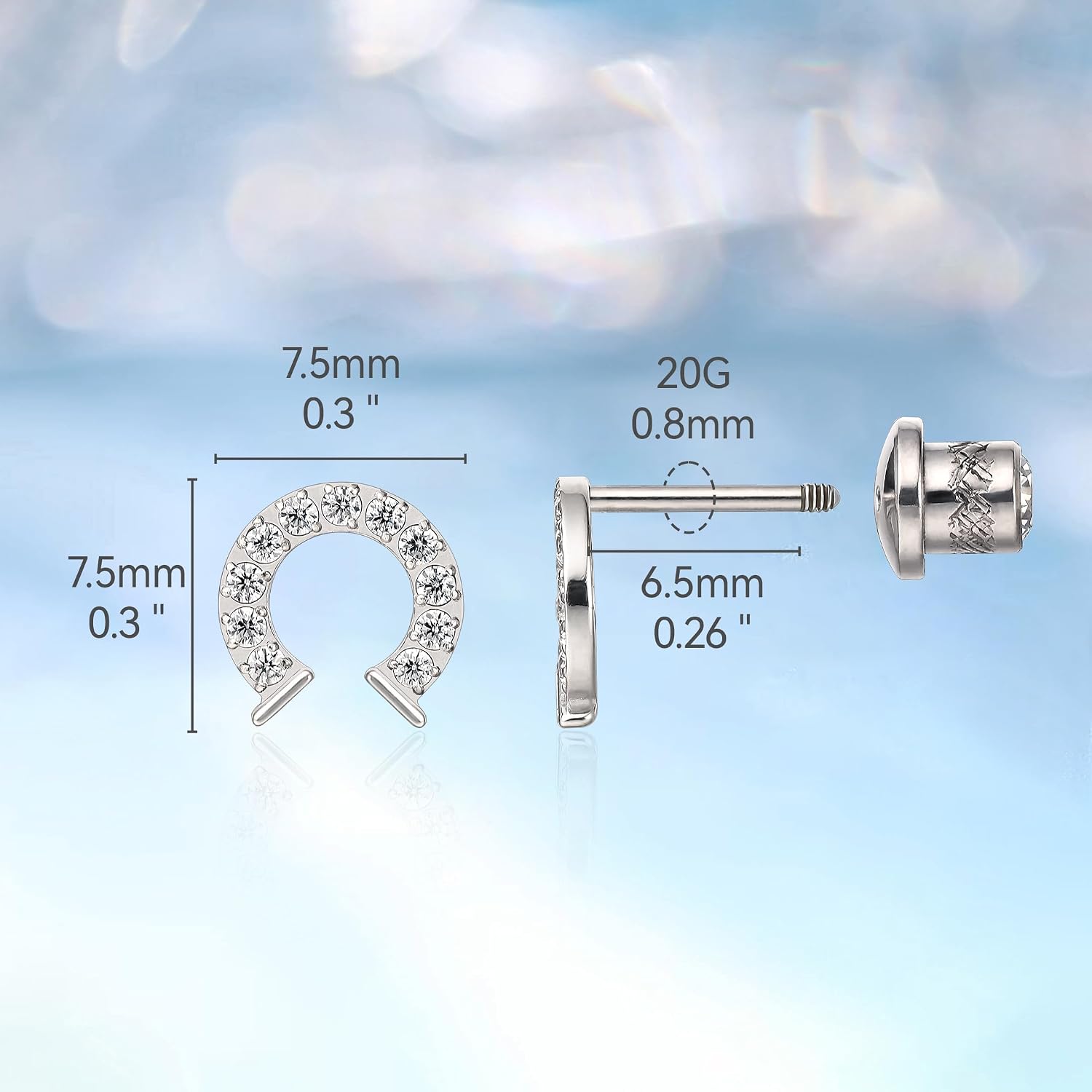 Limerencia Implant Grade Titanium Screw Back Earrings for Sensitive Ears image 4