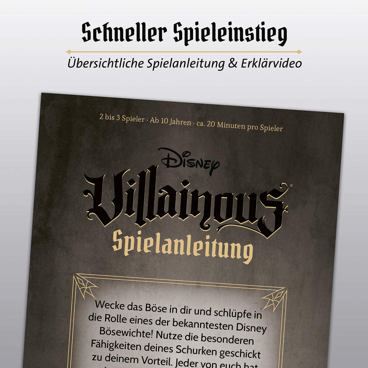 Ravensburger Gesellschaftsspiel - Disney Villainous 26055 & 26891 - Disney Villainous - Das Böse schläft nie - 2 Erweiterung von Villainous ab 10 Jahren für 2-3 Spieler