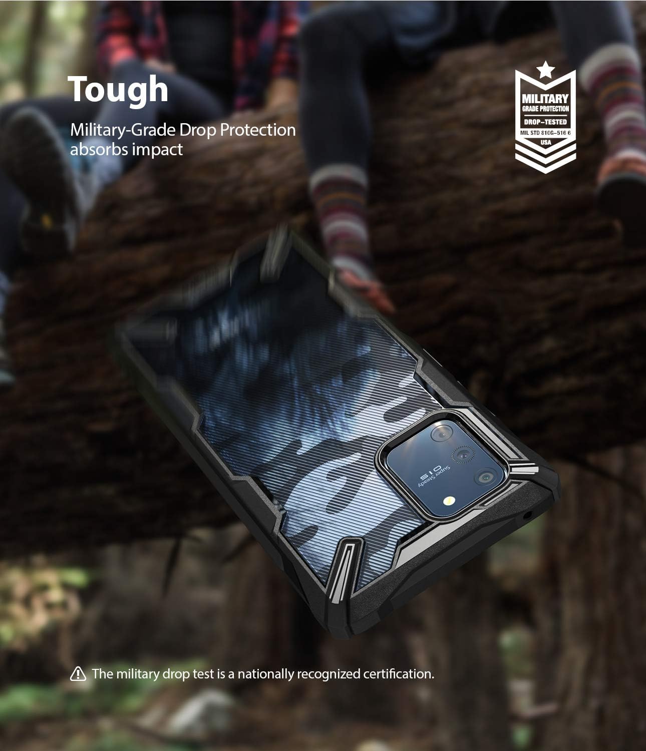 Ringke Fusion X Design Case Made for Galaxy S10 Lite (2020) - Camo Black