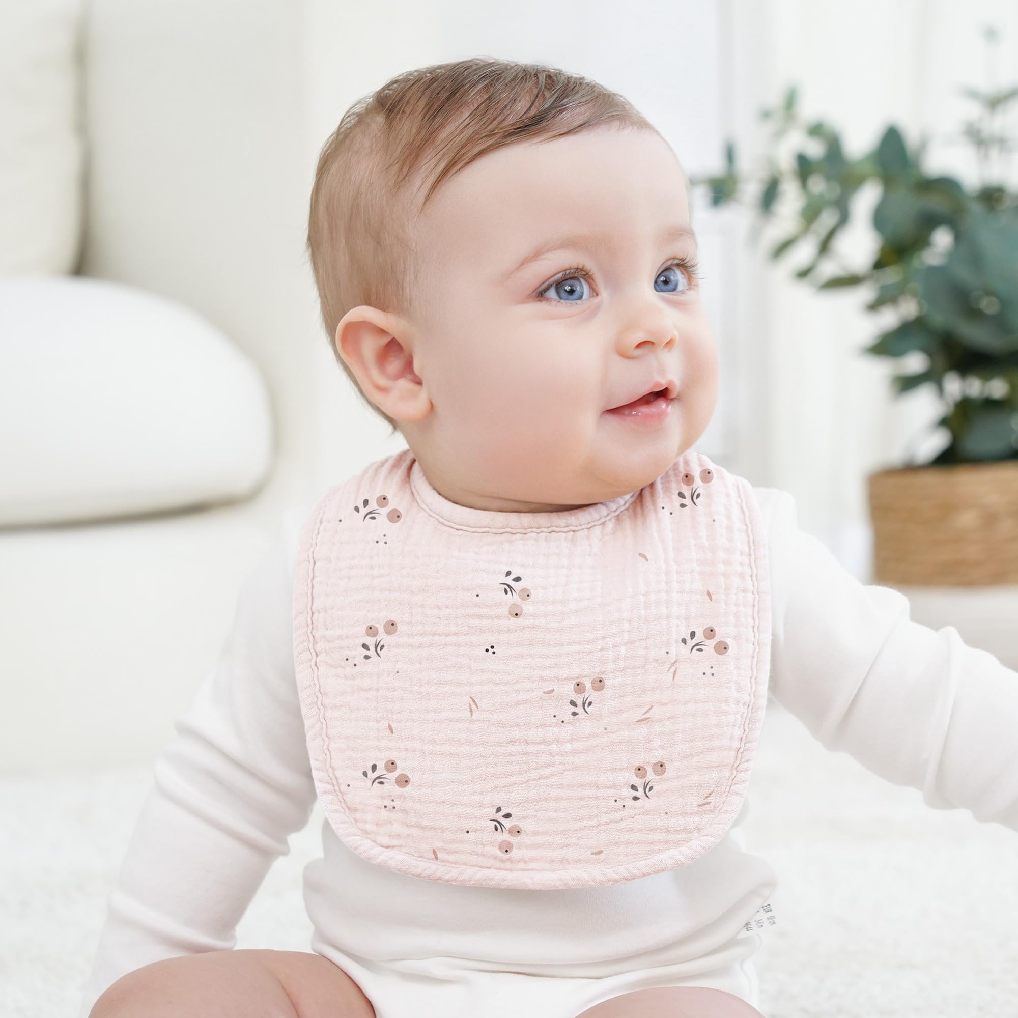 bearmoss Muslin Baby Dribble Bibs 100% Cotton Baby Bandana Square Drool Bibs for Unisex Baby Girls Boys Toddlers Drooling and Teething (Spring Garden) - Image 4