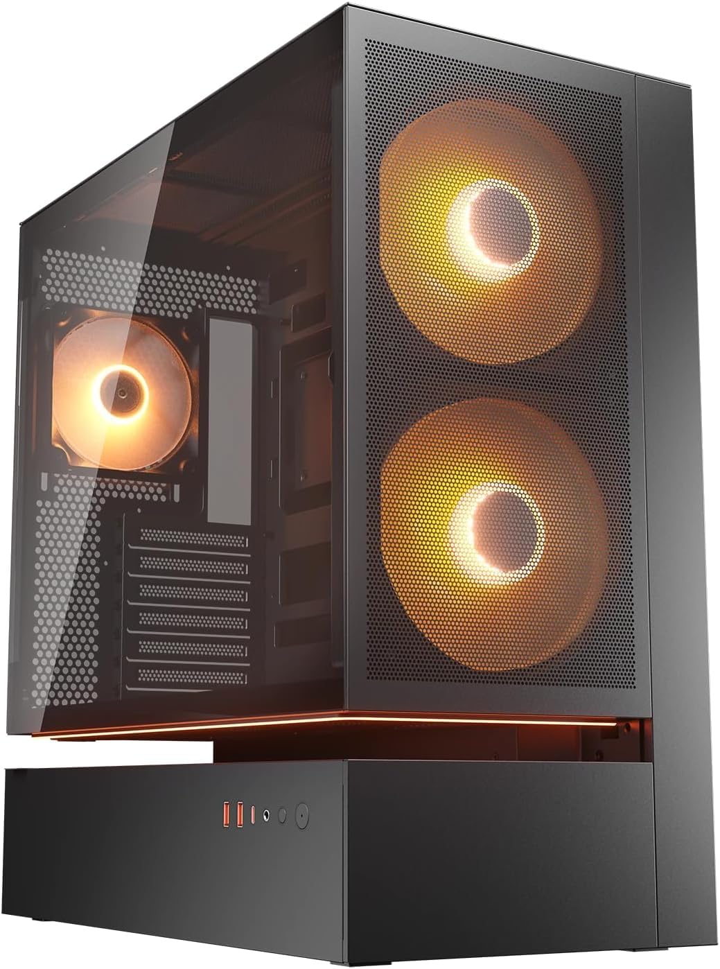 COUGAR Custodia MidTower in rete CFV235, supporto GPU da 400 mm, ventole ARGB PWM 160mmx2, pannello frontale 3 in 1, accesso al flusso d'aria a 270°, filtro antipolvere, doppia filtrazione magnetica
