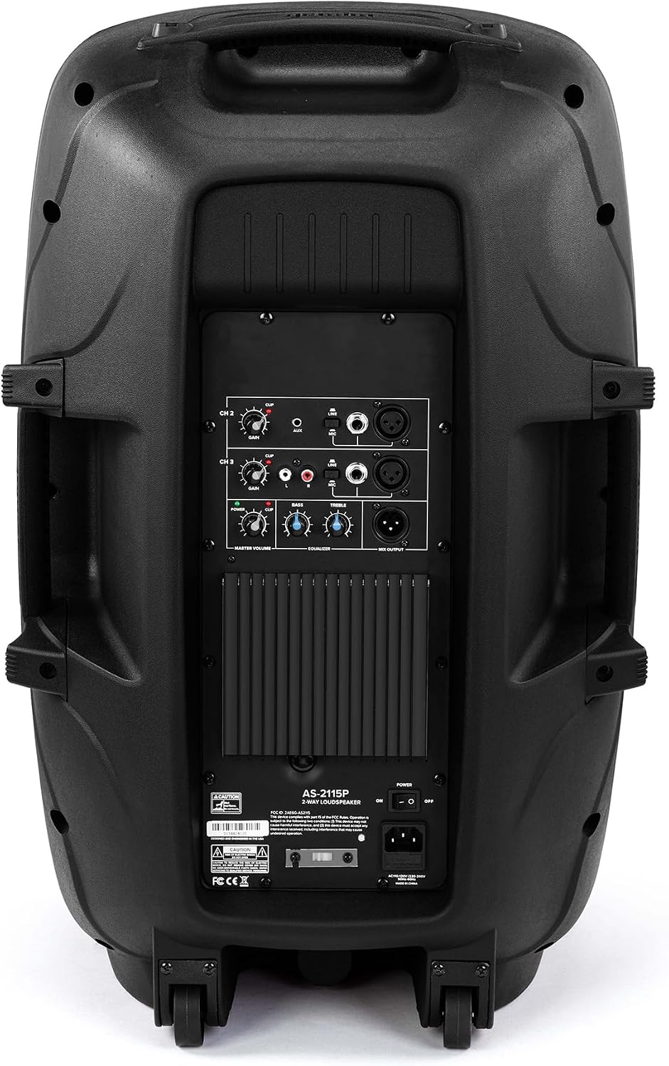 Gemini Sound 15" Powered PA Speaker 110dB — 2-Way Active Stage Speaker with XLR Inputs, Fly Points & Pole Mount for DJs, Live Events & Venues (AS-2115P)