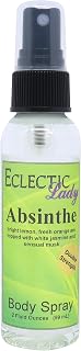 Eclectic Lady Absinthe Body Spray, Double Strength, 4 ounces, Body Mist for Women with Clean, Light & Gentle Fragrance, Cologne with Soft, Subtle Aroma For Daily Use