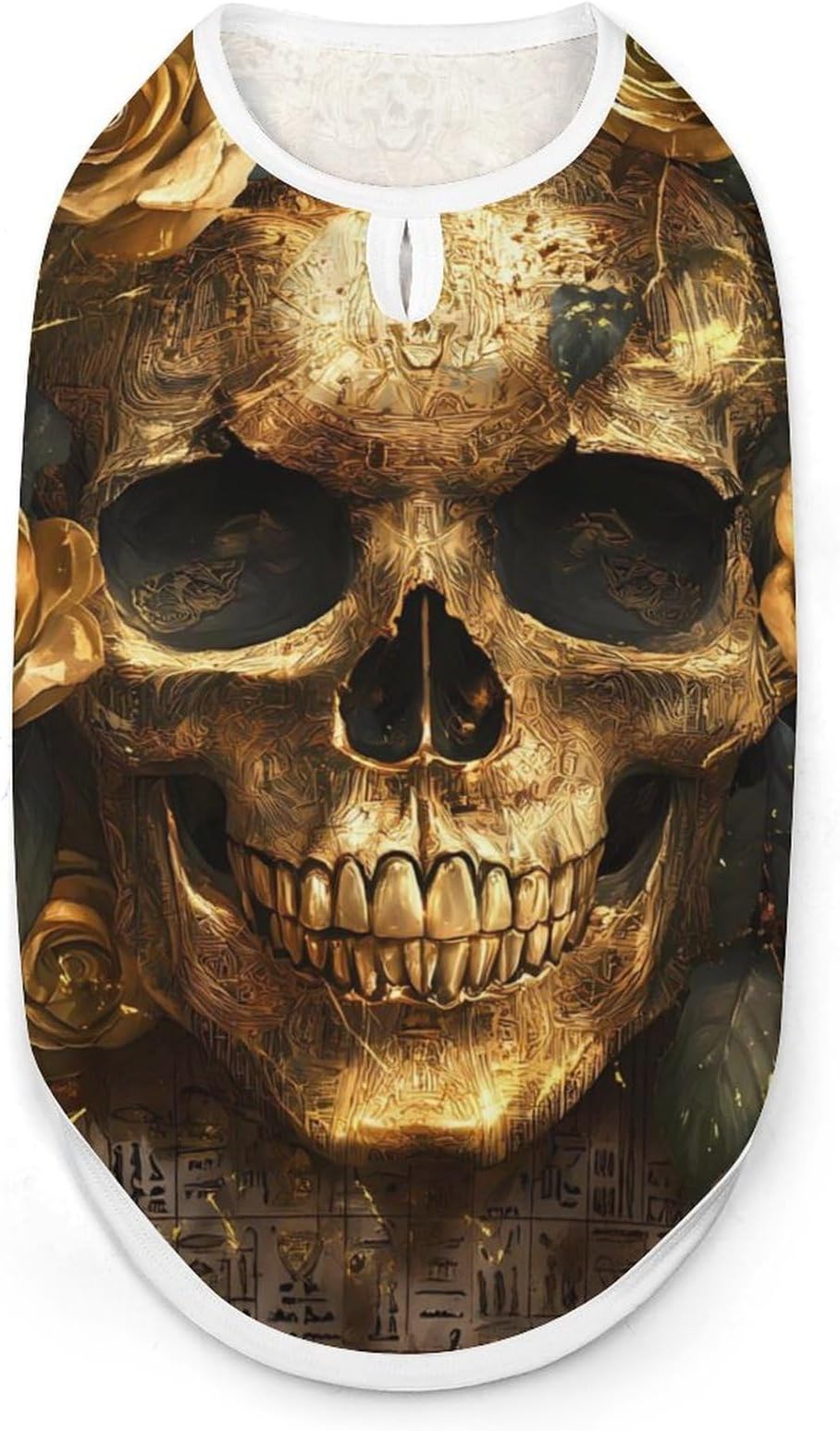 Ancient Egyptian Skull Rose Pet Vest Cute Dog Tank Top Soft Sleeveless T-Shirt for Puppy Kitty Cats S