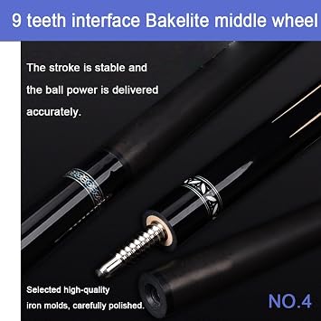 Cue Sticks Pool Stick Pool Cues, Carbon Fiber Billiard Cue Table American Big Head 1/2 Eight Carbon Cue 12.5Mm/11.5Mm,Easy to Grip, Burst Instantly, Irresistible LPZ24830(Color:B,Size:11.5mm)