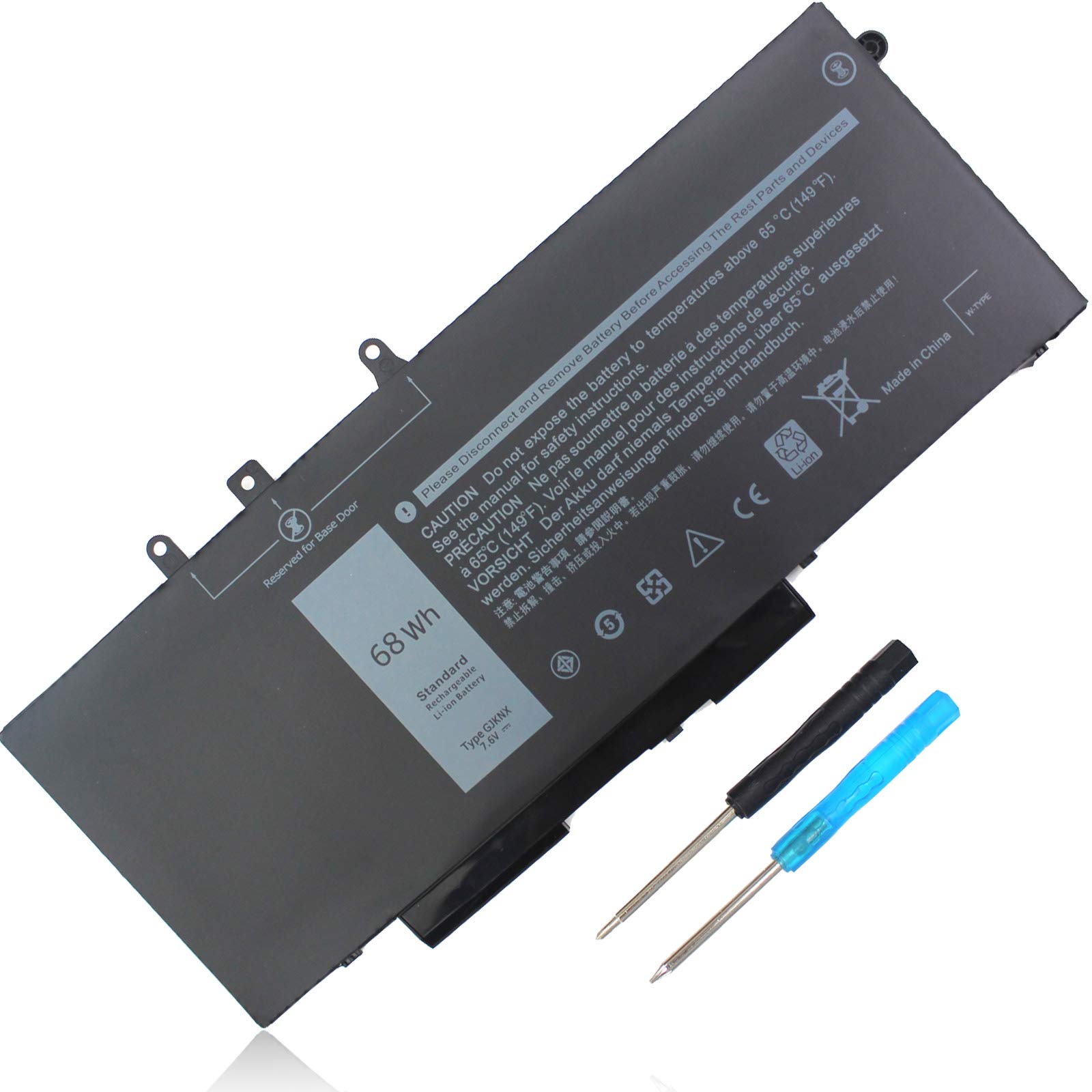 LXHY 68WH GJKNX Battery Replacement for Dell Latitude 5480 E5480 E5580 E5490 E5491 E5590 E5591 Precision 15 3520 M3530 GD1JP DY9NT 0DY9NT 451-BBZG