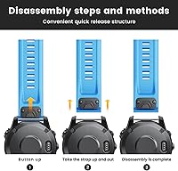 Vista 20 de ANCOOL Compatible with Garmin Fenix 6S/5S/7S Watch Band, 20mm Soft Silicone Watch Band Replacement for Fenix 8 43mm/6S Pro/7S Pro/5S Plus Smartwatch