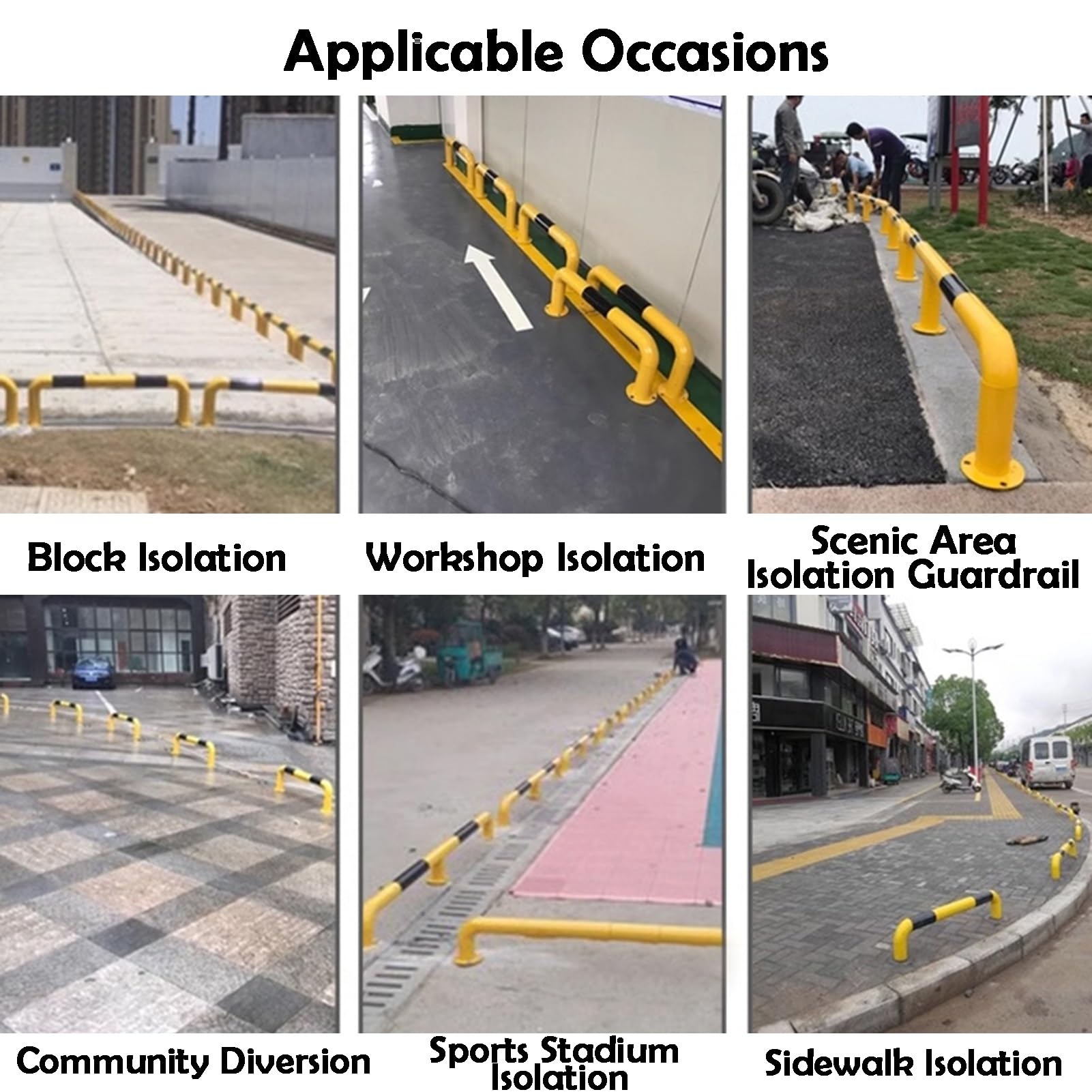 Dissuasori Di Sicurezza A Forma U | Posti di segnalazione del traffico Parcheggio a forma di U for hotel Magazzino Garage Lungo la strada(80x60cm)