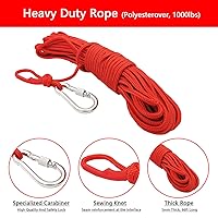 Vista 4 de Kit de pesca con imán, imanes de neodimio fuertes de 1000 libras con cuerda, imán de pesca súper potente con mosquetón de bloqueo para caza