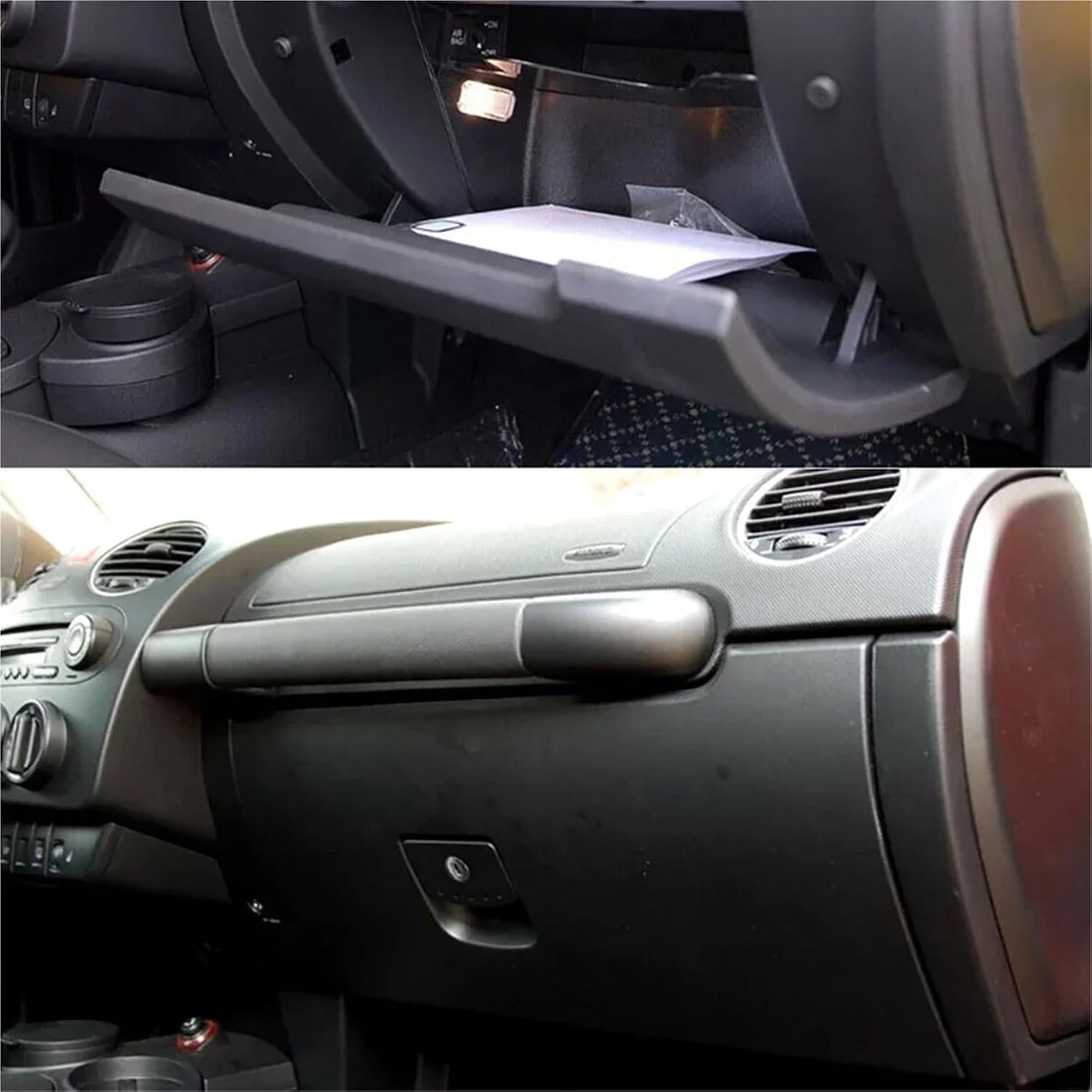1C1880247R 1C1880300G Front Passenger Side Glove Box Lid Latch Compatible for Volkswagen Bee-tle 2003-2010 Only for Left-Hand Drive