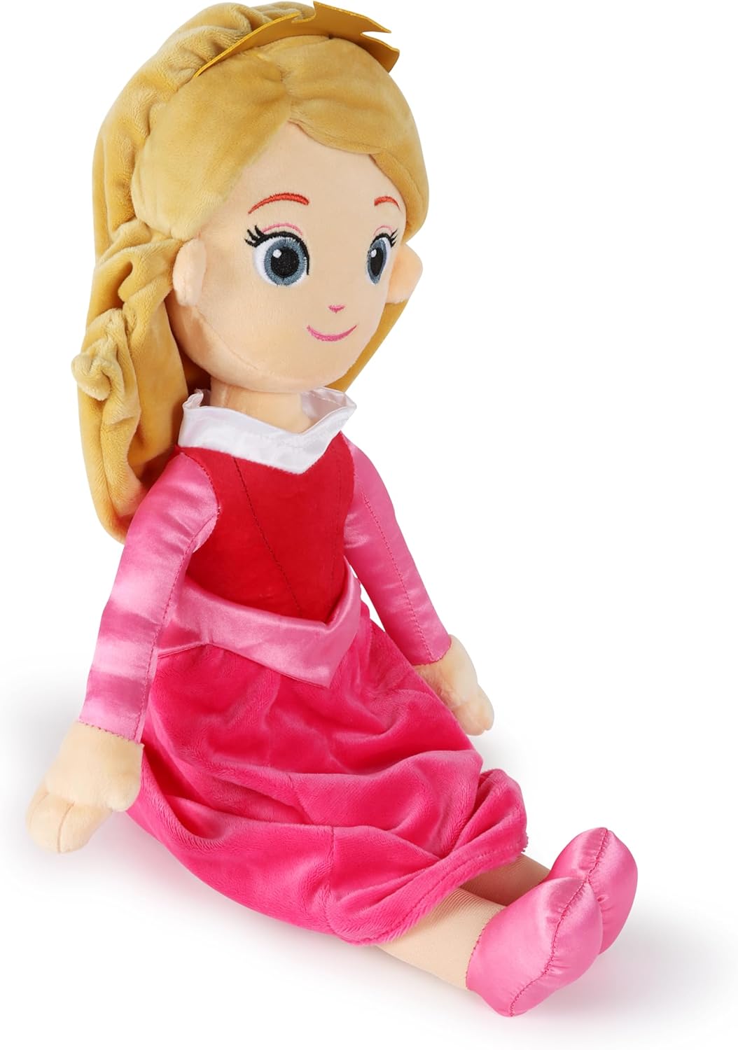 Jay Franco Kids Plush Pillow Buddy - 21 Inches Ultra-Soft Stuffed Plushie & Cozy Pillow, Official Licensed Product, Pink - Princess Aurora