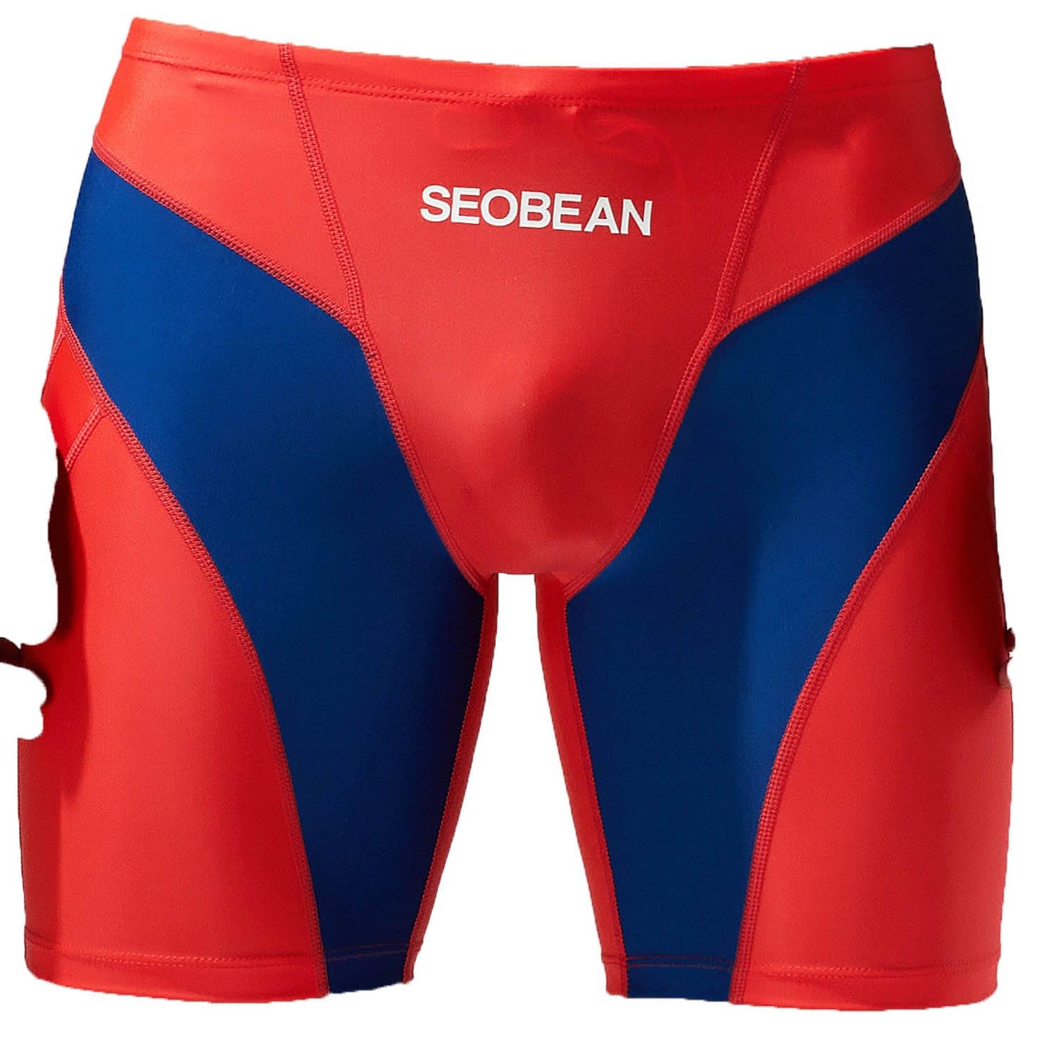 VEATM メンズ 水着 青 赤 白 マルチカラー Amazon.co.jp: M レッド SEOBEAN/セビン スイムウェア ロングボクサー