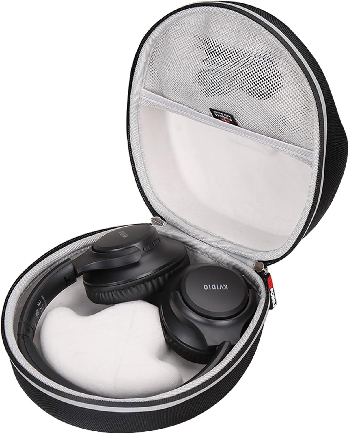 FBLFOBELI Headphone Headset Case Compatible with JBL, Beats, Sony, Soundcore Anker, Raycon, TOZO, KVIDIO, SteelSeries, Logitech, Bose, Audio-Technica, Sennheiser, Skullcandy Headphone, Black+Grey